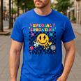 Retro Special Education Squad Groovy Dream Team Teacher Men's Casual T-Shirt Royal Blue Retro Special Education Squad Groovy Dream Team Teacher Men's Casual T-Shirt Royal Blue