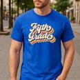 Retro Sunset Fifth Grade Teacher & Student Back To School Men's Casual T-Shirt Royal Blue Retro Sunset Fifth Grade Teacher & Student Back To School Men's Casual T-Shirt Royal Blue