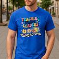 Retro Teaching Future Leaders Groovy Teacher Back To School Men's Casual T-Shirt Royal Blue Retro Teaching Future Leaders Groovy Teacher Back To School Men's Casual T-Shirt Royal Blue