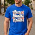 Retro Vintage Every Student Matters Teacher Paraprofessional Men's Casual T-Shirt Royal Blue Retro Vintage Every Student Matters Teacher Paraprofessional Men's Casual T-Shirt Royal Blue