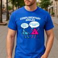 Right Acute Triangle Math Teacher Cool Geometry Men's Casual T-Shirt Royal Blue Right Acute Triangle Math Teacher Cool Geometry Men's Casual T-Shirt Royal Blue