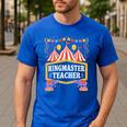 Ringmaster Teacher Circus Party Ringmaster Carnival Men's Casual T-Shirt Royal Blue