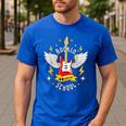 Rockin 50 Days Of School 50th Day Of School Teacher Student Men Women Girls Kids Men's Casual T-Shirt Royal Blue Rockin 50 Days Of School 50th Day Of School Teacher Student Men Women Girls Kids Men's Casual T-Shirt Royal Blue