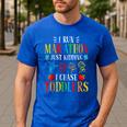 I Run Marathon Just Kidding I Chase Toddlers Teacher Men's Casual T-Shirt Royal Blue I Run Marathon Just Kidding I Chase Toddlers Teacher Men's Casual T-Shirt Royal Blue
