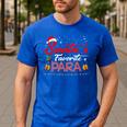 Santa's Favorite Para Christmas Paraprofessional Teacher Men's Casual T-Shirt Royal Blue