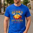 This Is My Scary Gym Teacher Costume Pumpkin Halloween Men Women Men's Casual T-Shirt Royal Blue