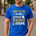 This Is My Scary Science Teacher Halloween Costumes Men Women Kids Men's Casual T-Shirt Royal Blue