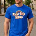 School Bus Trip Vibes Students Teachers Students Field Trip For Men Women Kids Men's Casual T-Shirt Royal Blue School Bus Trip Vibes Students Teachers Students Field Trip For Men Women Kids Men's Casual T-Shirt Royal Blue