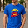 School Counselor Teacher Superhero Superpower Comic Book Men's Casual T-Shirt Royal Blue School Counselor Teacher Superhero Superpower Comic Book Men's Casual T-Shirt Royal Blue