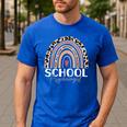 School Psych Teacher School Psychologist Leopard Rainbow Men's Casual T-Shirt Royal Blue School Psych Teacher School Psychologist Leopard Rainbow Men's Casual T-Shirt Royal Blue