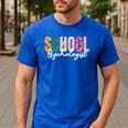 School Psychologist Rainbow Psychology Teacher Men's Casual T-Shirt Royal Blue