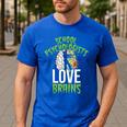 School Psychologists Love Brains Halloween Teacher Counselor Men's Casual T-Shirt Royal Blue School Psychologists Love Brains Halloween Teacher Counselor Men's Casual T-Shirt Royal Blue