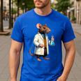 Science Rat Lab Science Scientist Mouse Teacher Chemistry Men's Casual T-Shirt Royal Blue Science Rat Lab Science Scientist Mouse Teacher Chemistry Men's Casual T-Shirt Royal Blue