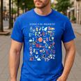 Science Teacher Alphabet Science Is All Around Us Teacher Men's Casual T-Shirt Royal Blue