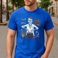Science Teacher Halloween Skeleton Scientist Chemistry Men's Casual T-Shirt Royal Blue