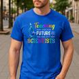 Science Teacher Teaching Future Scientists School Instructor Men's Casual T-Shirt Royal Blue Science Teacher Teaching Future Scientists School Instructor Men's Casual T-Shirt Royal Blue