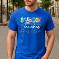 Science Teacher Tie Dye First Day Of School Back To School Men Women Girls Kids Men's Casual T-Shirt Royal Blue Science Teacher Tie Dye First Day Of School Back To School Men Women Girls Kids Men's Casual T-Shirt Royal Blue
