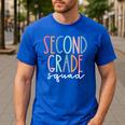 Second Grade Squad 2nd Grade Teacher Women Back To School Men's Casual T-Shirt Royal Blue