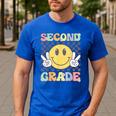 Second Grade Teachers Boys Girls Smile Face 2nd Grade Team Men's Casual T-Shirt Royal Blue