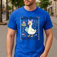 Silly Goose Teacher Club Silly Goose For Teacher Men's Casual T-Shirt Royal Blue