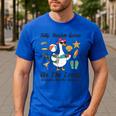 Silly Teacher Goose On The Loose School Out Summer Women Men Men's Casual T-Shirt Royal Blue Silly Teacher Goose On The Loose School Out Summer Women Men Men's Casual T-Shirt Royal Blue