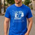 Six Seven Coordinate 67 Skeleton Math Teacher 67 Men's Casual T-Shirt Royal Blue Six Seven Coordinate 67 Skeleton Math Teacher 67 Men's Casual T-Shirt Royal Blue