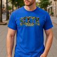 Sixth Grade Teacher Student Camouflage Back To School Men's Casual T-Shirt Royal Blue