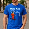 Slope Dude Algebra Geometry Middle School Math Teacher Men's Casual T-Shirt Royal Blue Slope Dude Algebra Geometry Middle School Math Teacher Men's Casual T-Shirt Royal Blue