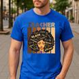 Smart Teacher Afro Girl Melanin African American Wowen Men's Casual T-Shirt Royal Blue Smart Teacher Afro Girl Melanin African American Wowen Men's Casual T-Shirt Royal Blue