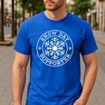 Snow Day Supporter Teacher Student Winter Snowflake Men's Casual T-Shirt Royal Blue Snow Day Supporter Teacher Student Winter Snowflake Men's Casual T-Shirt Royal Blue