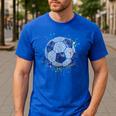 Soccer Dot Day Shirts For Kids Men Women Teacher Men's Casual T-Shirt Royal Blue Soccer Dot Day Shirts For Kids Men Women Teacher Men's Casual T-Shirt Royal Blue