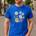 Solar System Learning Is Out Of This World Science Teacher Men's Casual T-Shirt Royal Blue