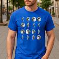 Space Science Student Teacher Leonard Moon Phases Men Women Kids Men's Casual T-Shirt Royal Blue