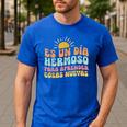 Spanish Multilingual Teacher Dual Languages Bilingual Men's Casual T-Shirt Royal Blue Spanish Multilingual Teacher Dual Languages Bilingual Men's Casual T-Shirt Royal Blue