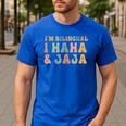 Spanish Teacher Groovy I'm Bilingual I Haha And Jaja Men's Casual T-Shirt Royal Blue Spanish Teacher Groovy I'm Bilingual I Haha And Jaja Men's Casual T-Shirt Royal Blue