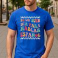Spanish Teacher Maestra Hablar EspañOl Bilingual Teacher Men's Casual T-Shirt Royal Blue Spanish Teacher Maestra Hablar EspañOl Bilingual Teacher Men's Casual T-Shirt Royal Blue