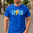 Special Education SPED Rocks Teacher Back To School Rock Men's Casual T-Shirt Royal Blue Special Education SPED Rocks Teacher Back To School Rock Men's Casual T-Shirt Royal Blue