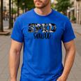 Special Education Squad Camo SPED Teacher Men's Casual T-Shirt Royal Blue