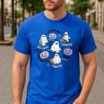 Special Education Teacher Halloween Pumpkin Ghost Inclusion Men's Casual T-Shirt Royal Blue