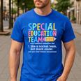 Special Education Team Definition Retro Ed Team Crew Teacher Men's Casual T-Shirt Royal Blue