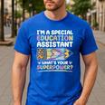 Special Educational Assistant And Sped Teacher Men's Casual T-Shirt Royal Blue