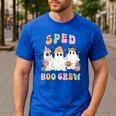 SPED Boo Crew Halloween Floral Ghost Special Ed SPED Teacher For Men Women Kids Men's Casual T-Shirt Royal Blue SPED Boo Crew Halloween Floral Ghost Special Ed SPED Teacher For Men Women Kids Men's Casual T-Shirt Royal Blue