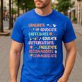 SPED Caffeinate Advocate Laminate Educate Teacher Facilitate For Men Women Men's Casual T-Shirt Royal Blue