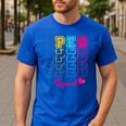SPED Squad Proud Special Education Para Teacher Colorful Men's Casual T-Shirt Royal Blue SPED Squad Proud Special Education Para Teacher Colorful Men's Casual T-Shirt Royal Blue