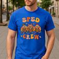 Sped Teacher Crew Thanksgiving Special Education Teacher Men's Casual T-Shirt Royal Blue Sped Teacher Crew Thanksgiving Special Education Teacher Men's Casual T-Shirt Royal Blue