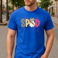 Sped Teacher Halloween Ghost Special Education Preppy Fall Men's Casual T-Shirt Royal Blue Sped Teacher Halloween Ghost Special Education Preppy Fall Men's Casual T-Shirt Royal Blue