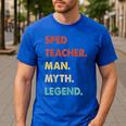 Sped Teacher Man Myth Legend Men's Casual T-Shirt Royal Blue Sped Teacher Man Myth Legend Men's Casual T-Shirt Royal Blue