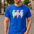 SPED Teacher Squad Lightning Bolt Special Education Men's Casual T-Shirt Royal Blue