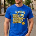 Spelling Bee Kind Positive Kindness Women Teacher Men's Casual T-Shirt Royal Blue