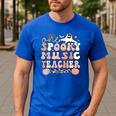 Spooky Music Teacher Halloween Music Teaching Men Women Men's Casual T-Shirt Royal Blue Spooky Music Teacher Halloween Music Teaching Men Women Men's Casual T-Shirt Royal Blue
